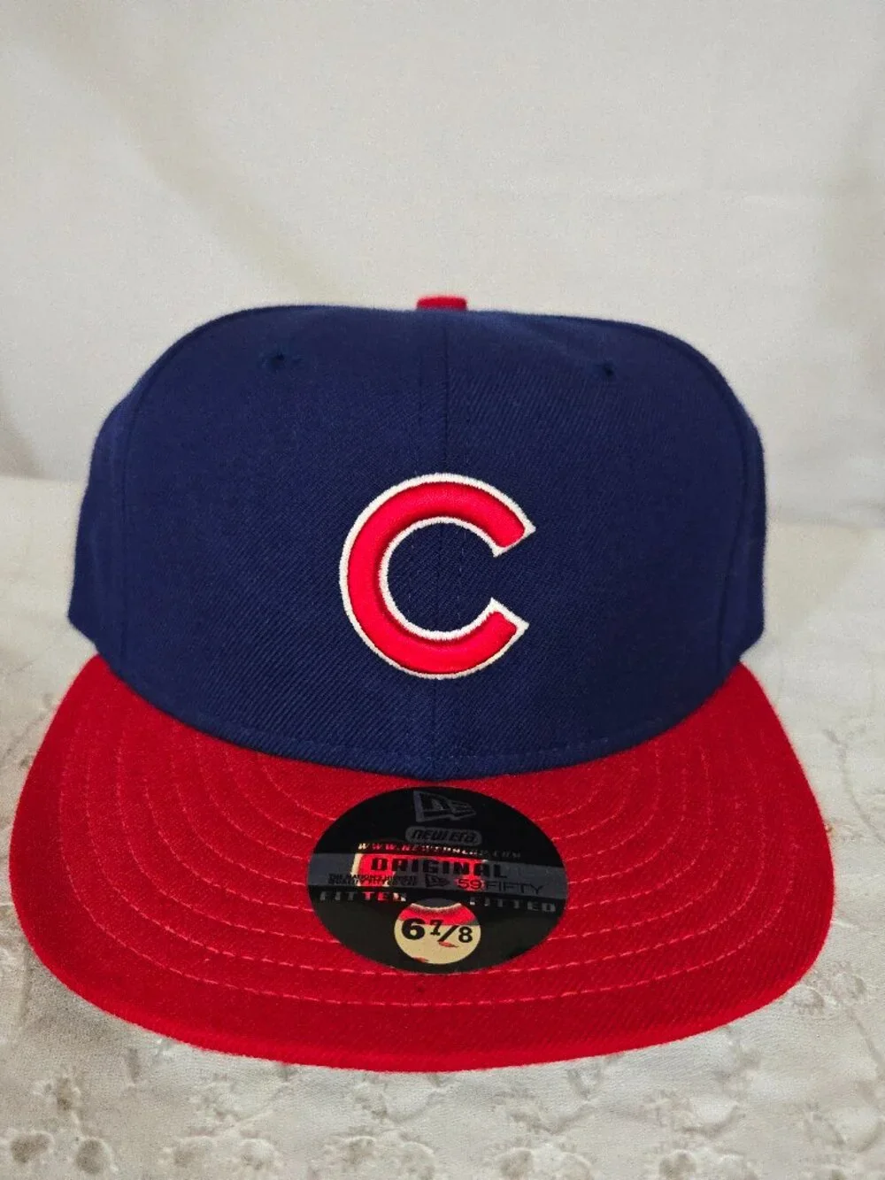 🧢 Vintage Chicago Cubs New Era 59FIFTY Fitted Hat Size 6 7/8 Grey Underbrim